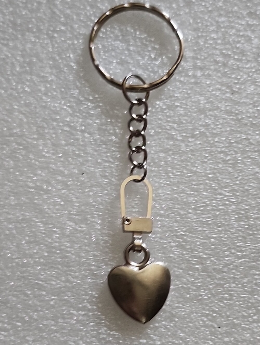 Hand Crafted Silver-Tone Heart Keychain & Backpack/Handbag Charm